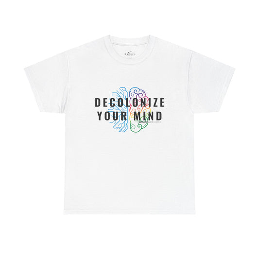 Unisex Heavy Cotton Tee - 'Decolonize Your Mind' Statement Shirt for Awareness
