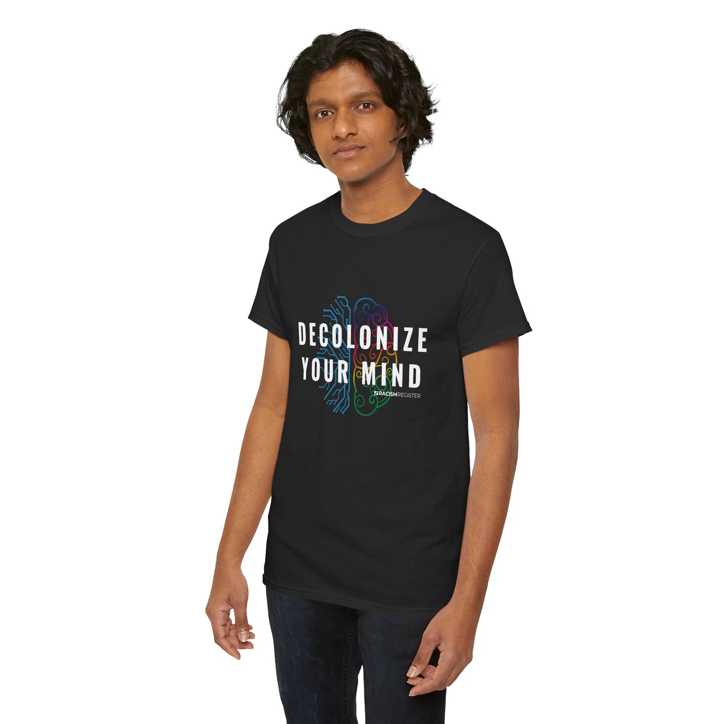 Unisex Heavy Cotton Tee - 'Decolonize Your Mind' Statement Shirt for Awareness