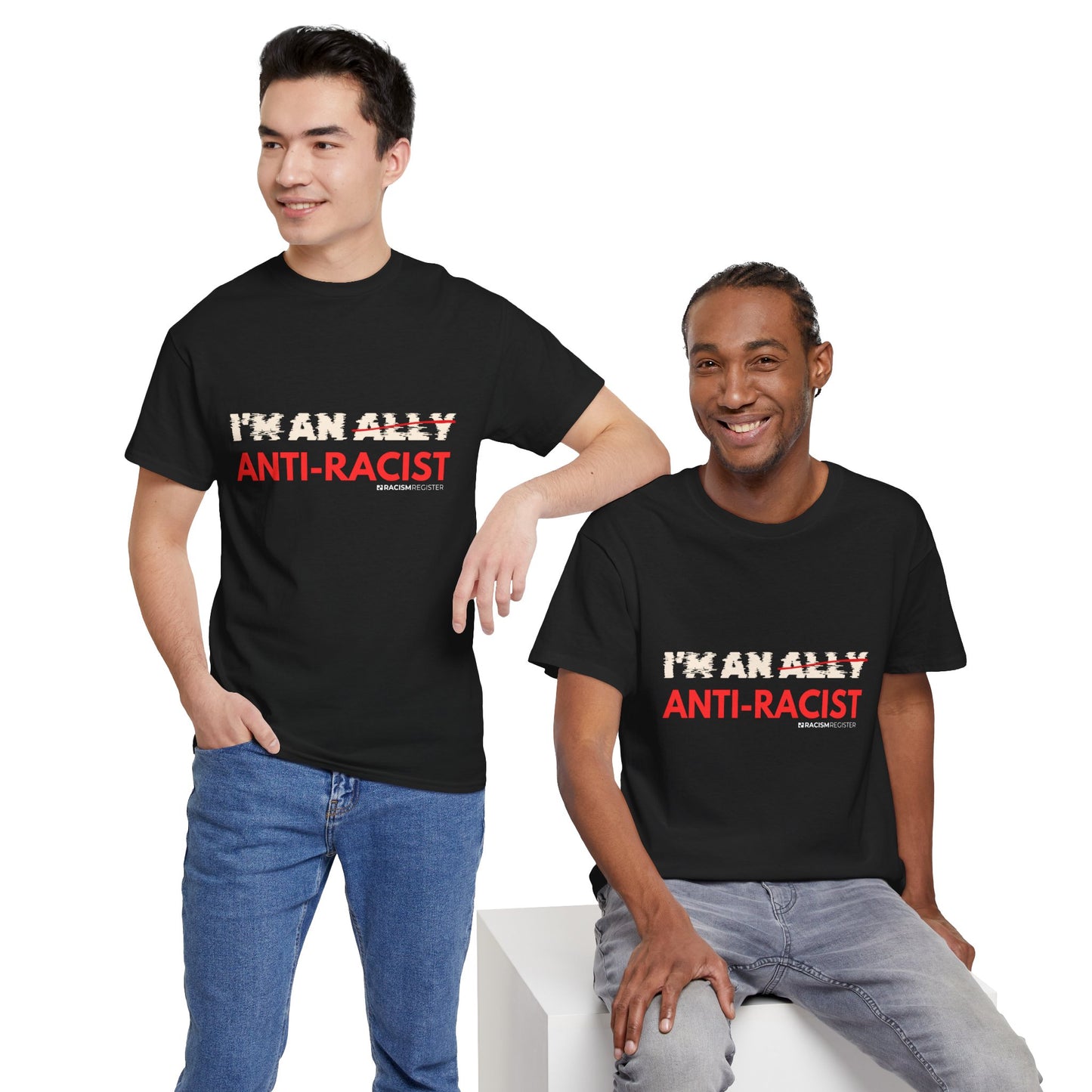 Unisex Heavy Cotton Tee - 'I'm an Ant-Racist' Statement Shirt for Awareness