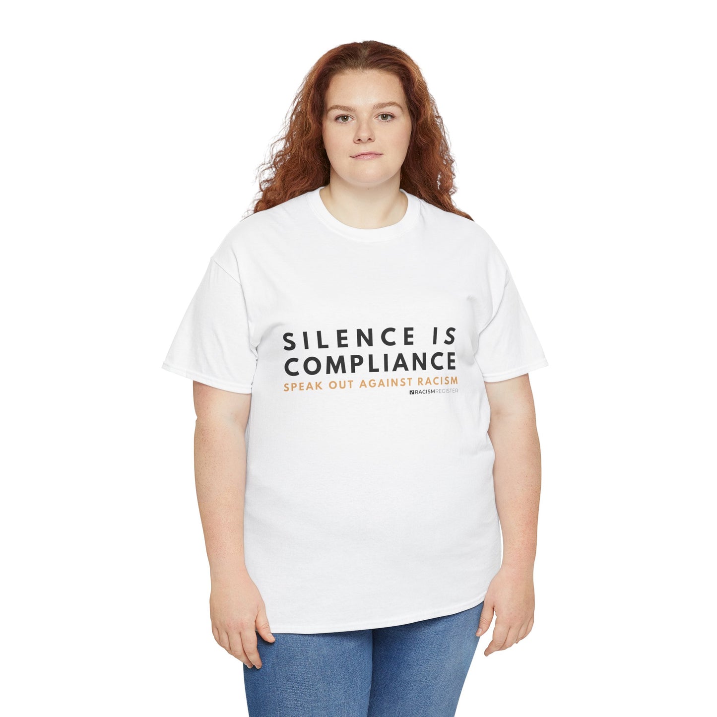 Unisex Heavy Cotton Tee - 'Silence is Compliance' Statement Shirt for Awareness
