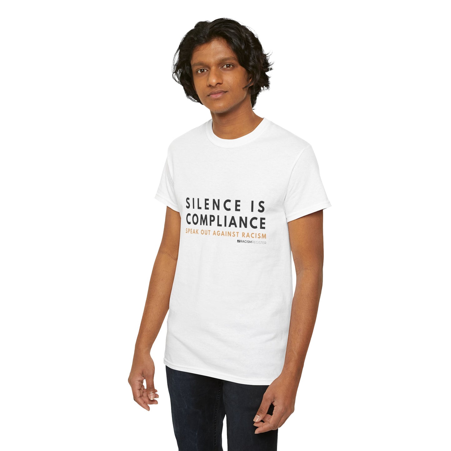Unisex Heavy Cotton Tee - 'Silence is Compliance' Statement Shirt for Awareness