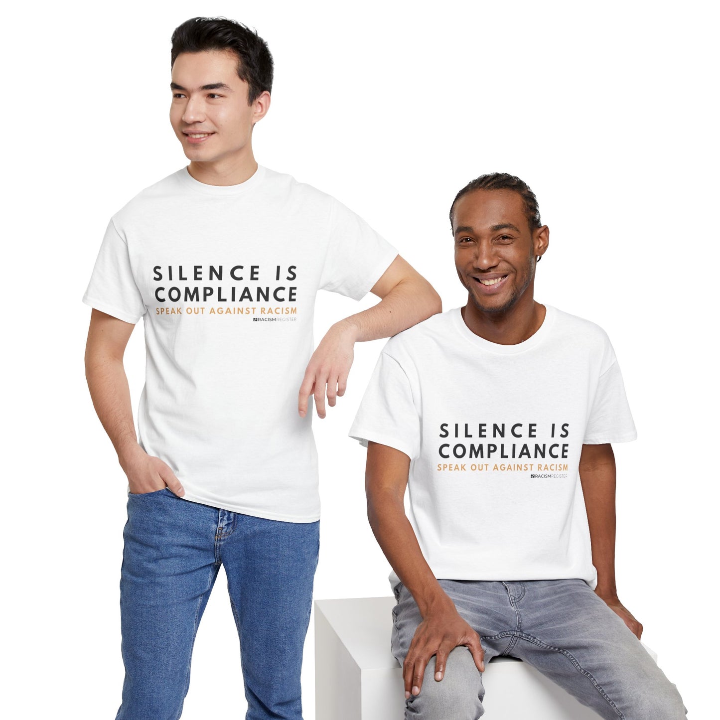 Unisex Heavy Cotton Tee - 'Silence is Compliance' Statement Shirt for Awareness