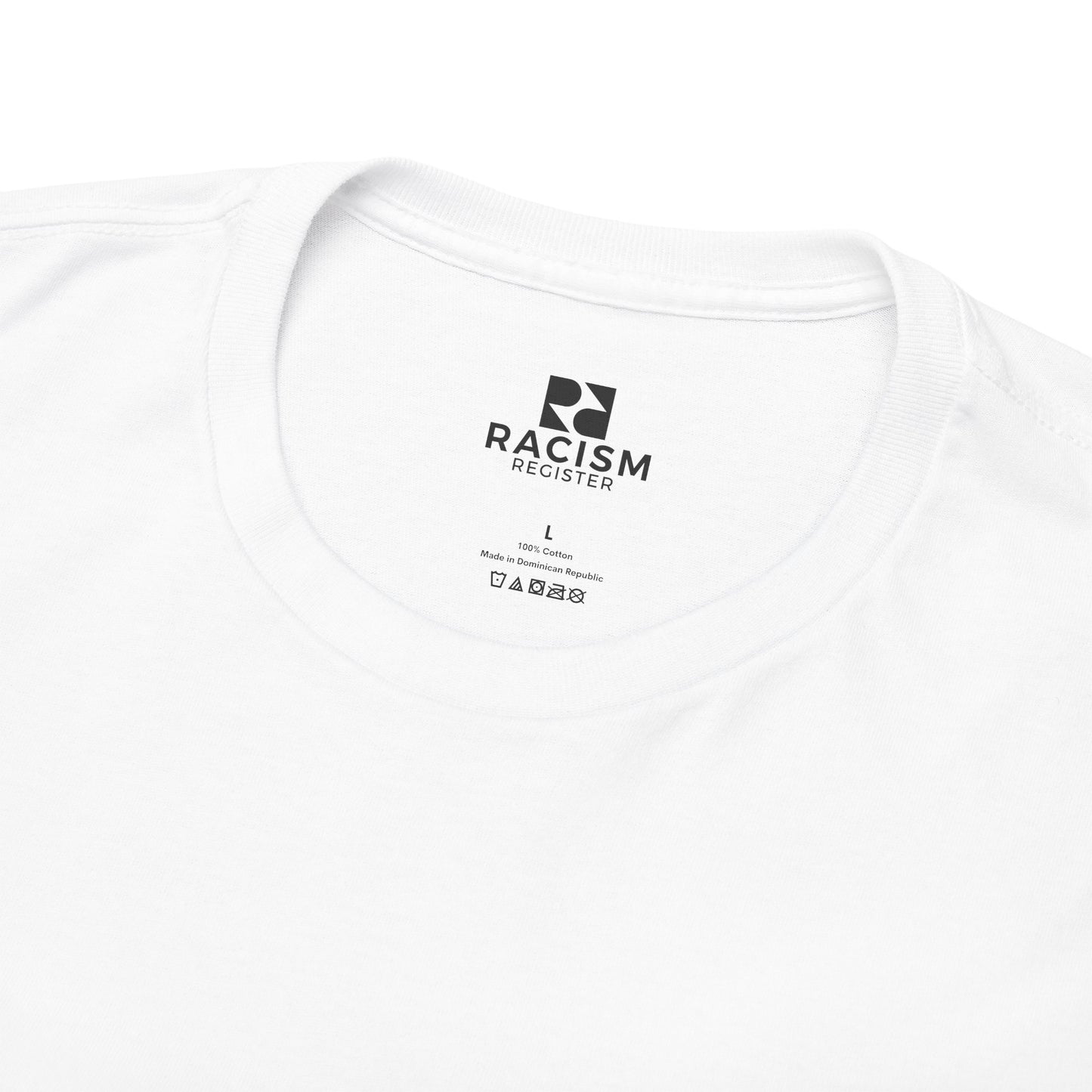 Unisex Heavy Cotton Tee - 'Racism Register' Statement Shirt for Awareness